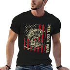 Reel Cool Papa Fishing Vintage American Mens  Summer-ready Fabric T-Shirt