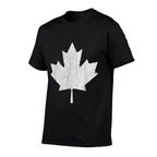 Canadian Maple Leaf - Distressed Weathered Look, Canada Flag  Tagless Design T-Shirt