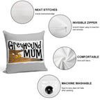 Greyhound Mum (brindle) Soft Gift Ready Throw Pillow
