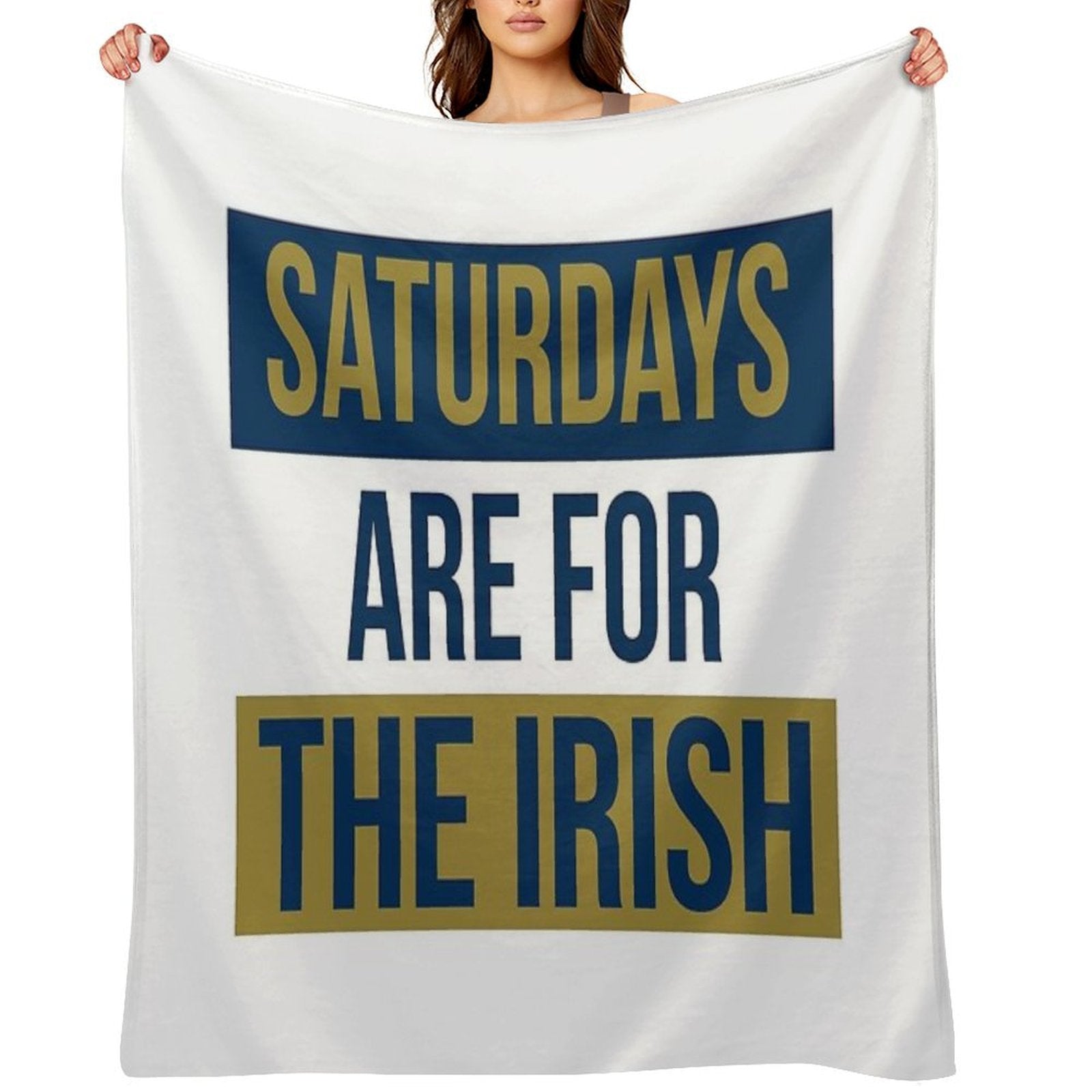 Saturdays Are For The Irish Shirts & Stickers Travel-friendly Throw Blanket