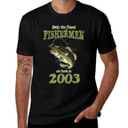 21 Year Old Fishing Fishermen Are Born In 2003 21st Birthday  Heathered Texture T-Shirt
