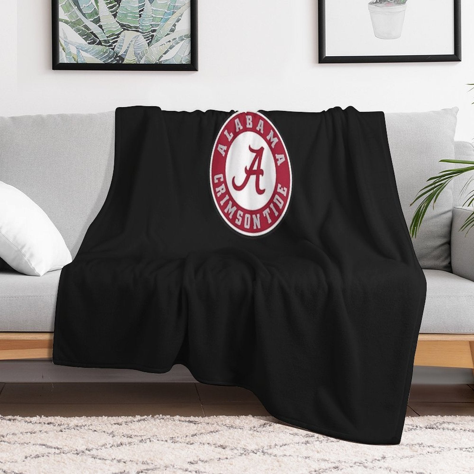 Alabama Logo Classic T-Shirt Lightweight Throw Blanket