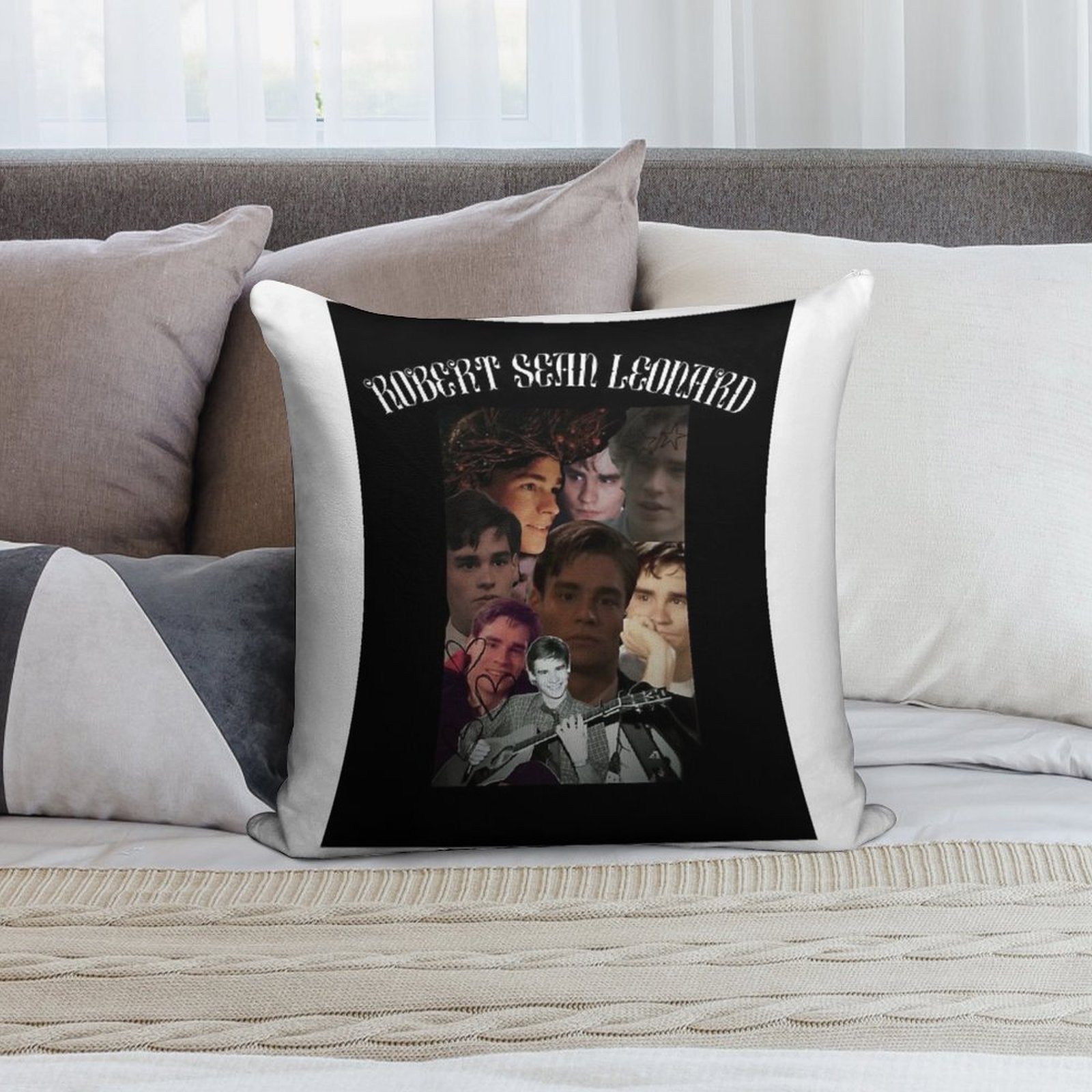Robert Sean Leonard Fan Soft Reinforced Edging Throw Pillow