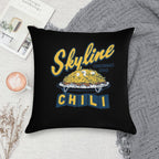 Skyline Chili Cincinnati Soft Durable Construction Throw Pillow