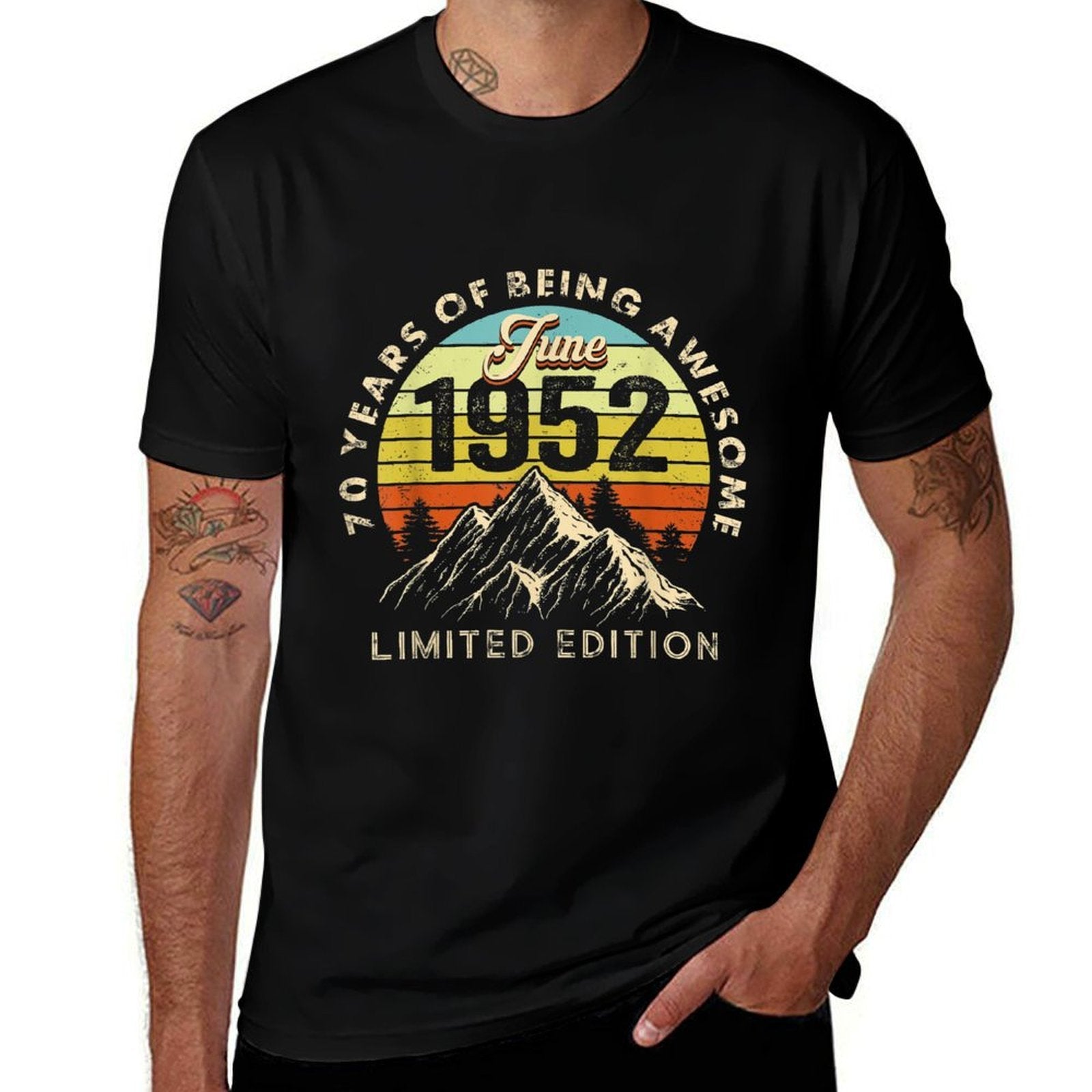 Made in 1952 Born June 1952 70th Birthday  Wrinkle-resistant T-Shirt