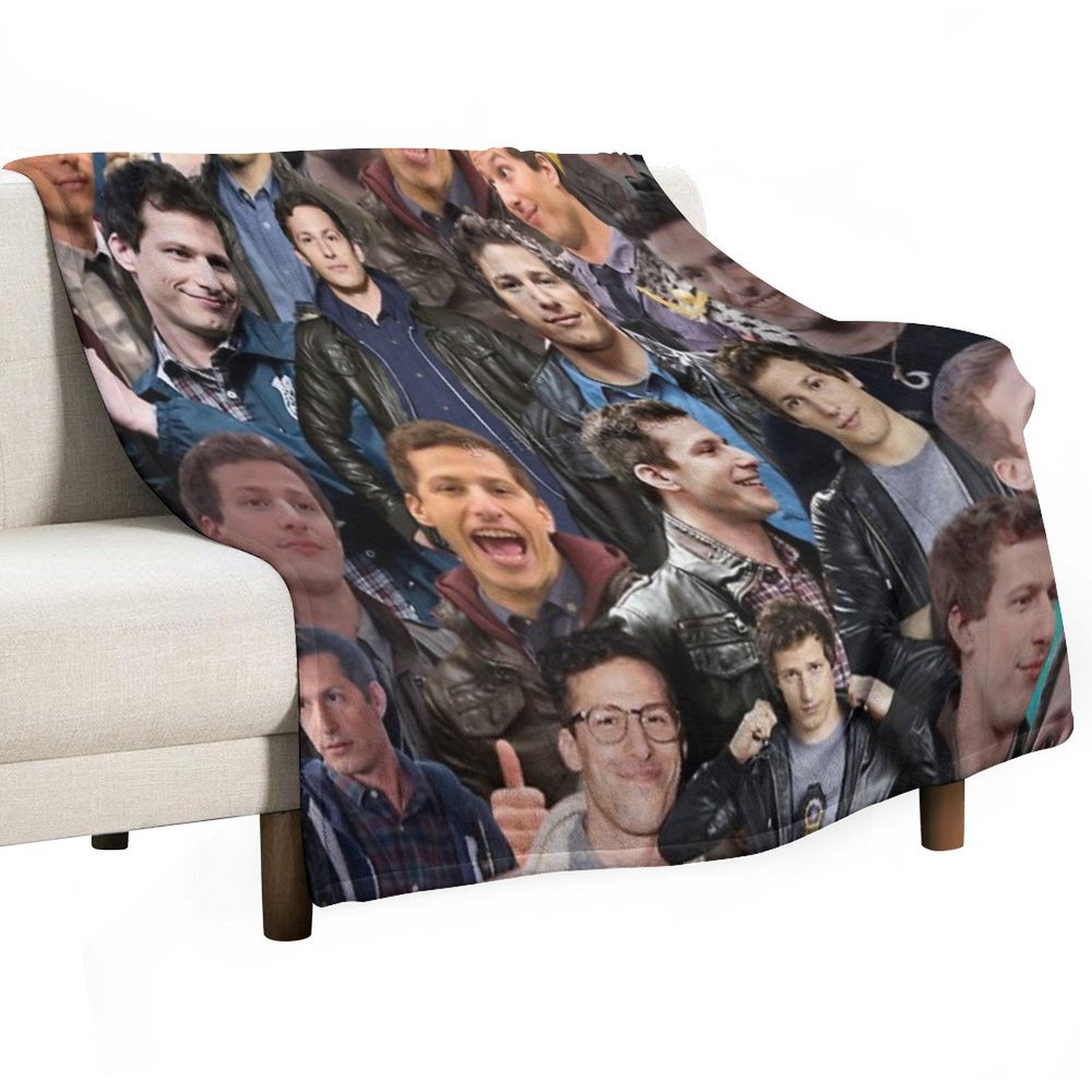Jake Peralta Photo Collage Travel-friendly Throw Blanket