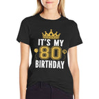 It's My 80th Birthday Gift For 80 Years Old Man And Woman  Heathered Texture T-Shirt