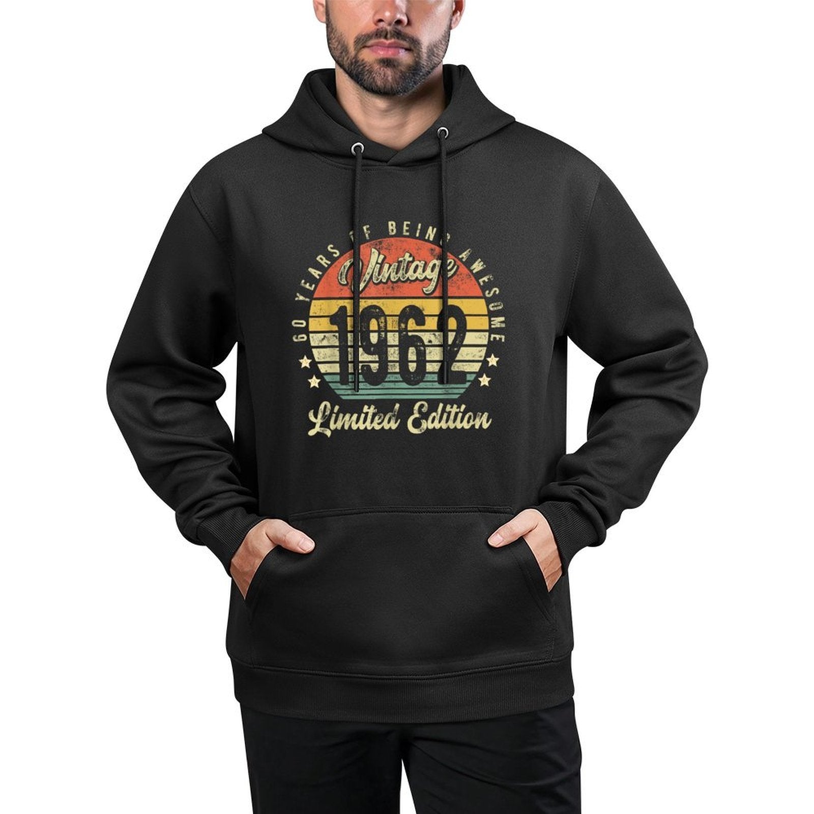 60 Year Old Gifts Vintage 1962 Limited Edition 60th Birthday Machine Washable Hoodie