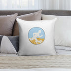 Adventurer Boy And Dog Soft Home Decor Throw Pillow