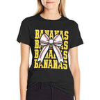 Retro Bananas Last Name Coquette Bow Women Girls Kids  Classic T-Shirt