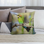 Rainbow Bee-eater Colourful Display Soft Shrink-Resistant Throw Pillow