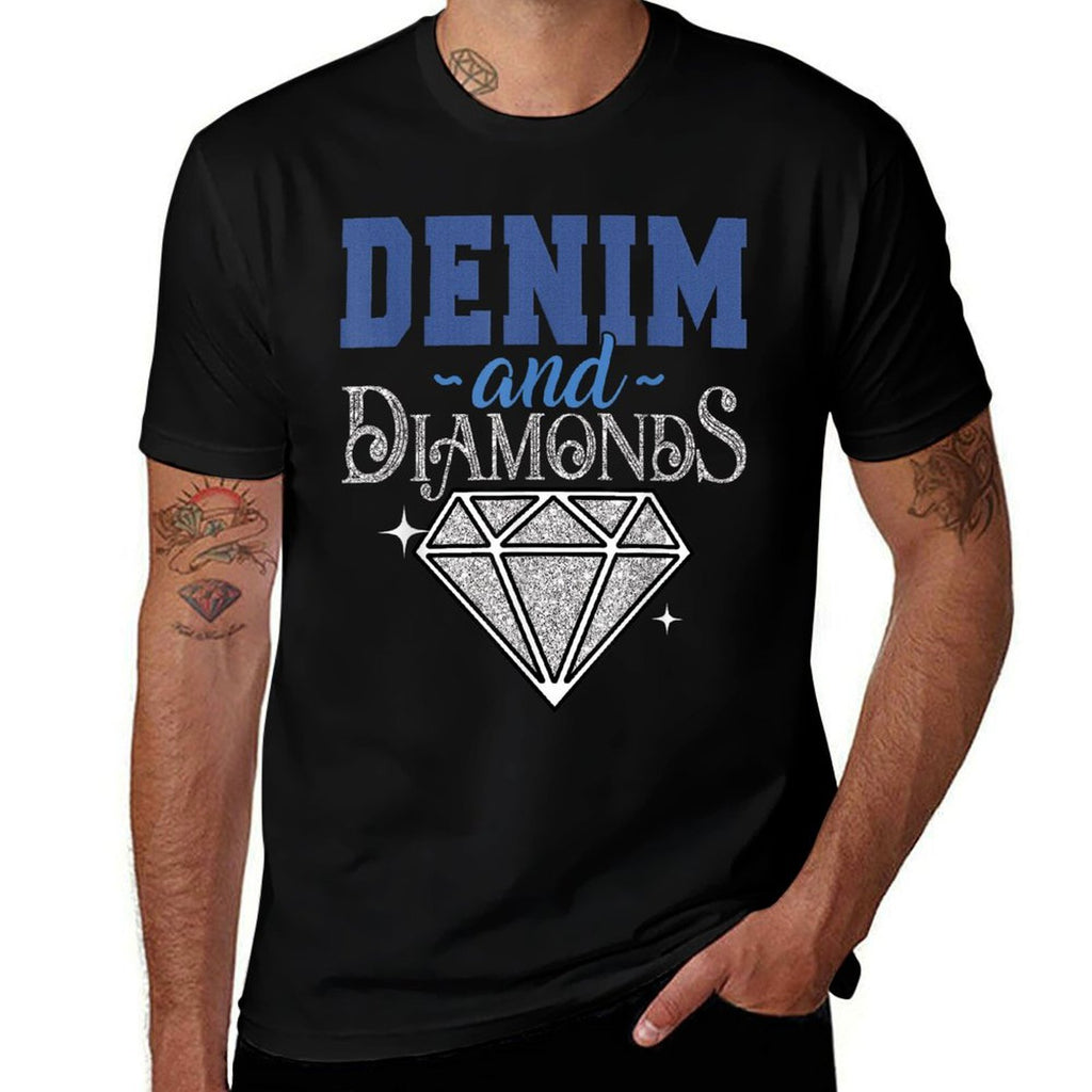 Denim And Diamonds Stylish Blue Denim  Lightweight T-Shirt