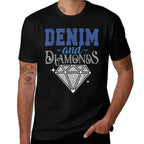 Denim And Diamonds Stylish Blue Denim  Lightweight T-Shirt
