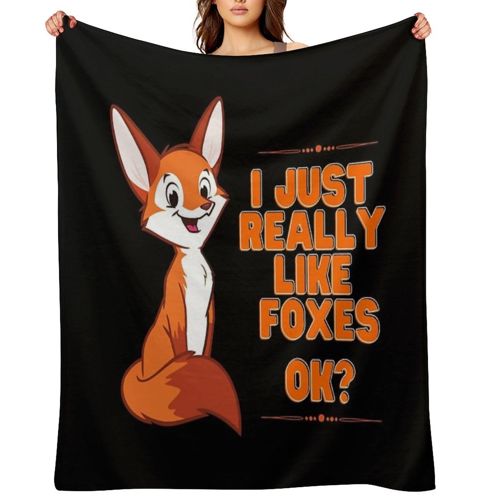 I Just Really Like Foxes Ok Anti-pilling Throw Blanket