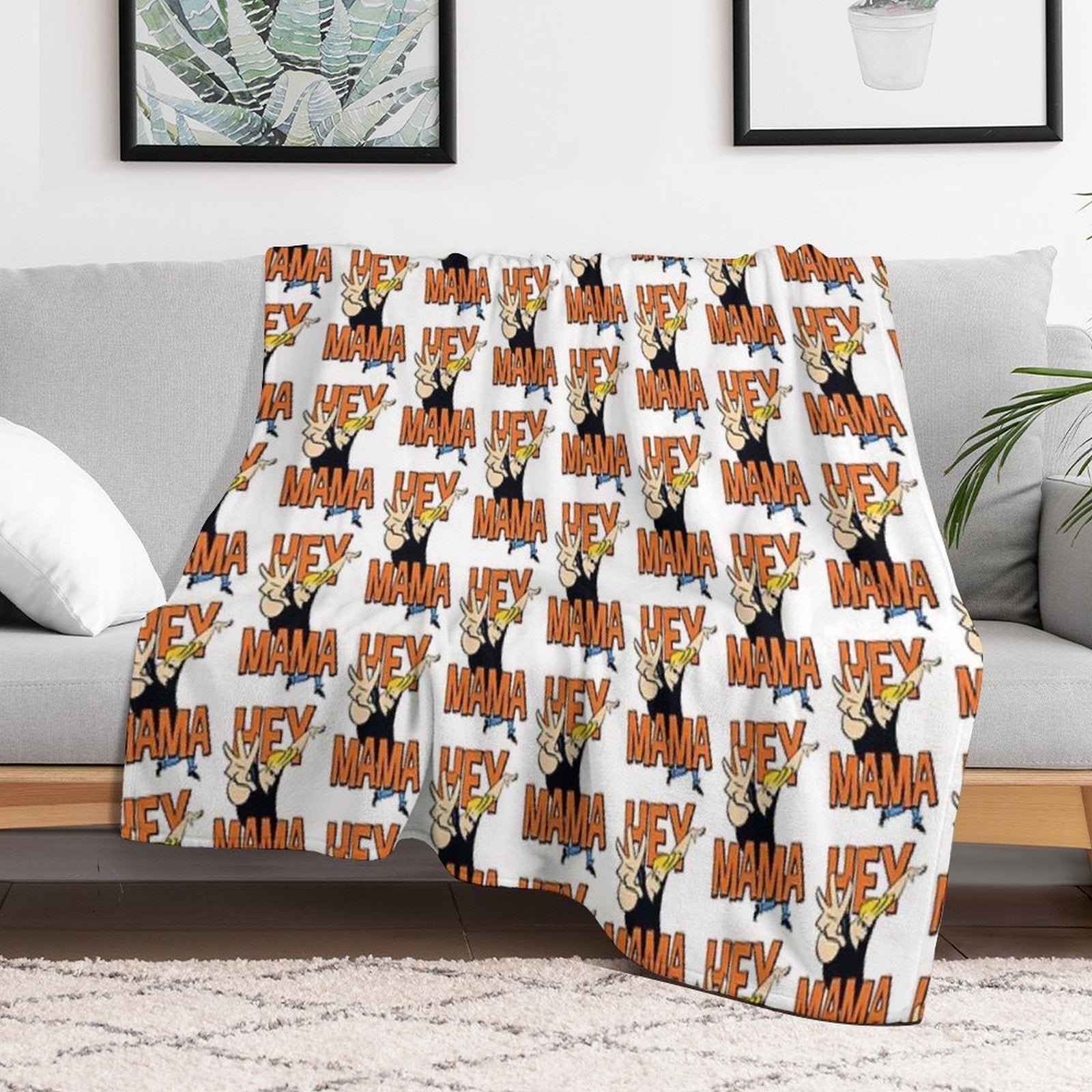 Johnny Bravo Hey Mama Juniors Multi-functional Throw Blanket