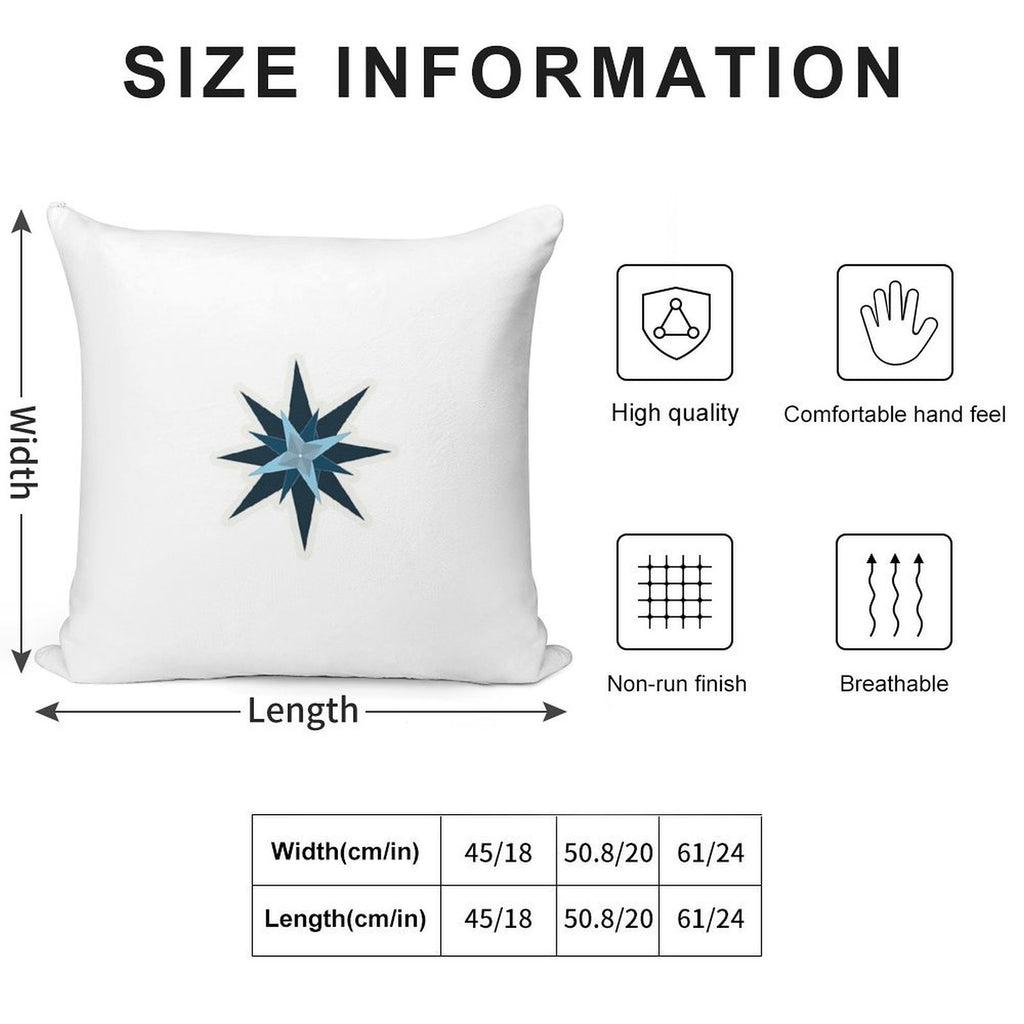 Moravian Star Sticker Soft Washable Throw Pillow