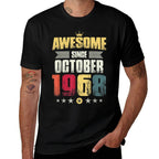 50th Birthday Party Gift, Awesome Since October 1968  Eco-friendly Material T-Shirt