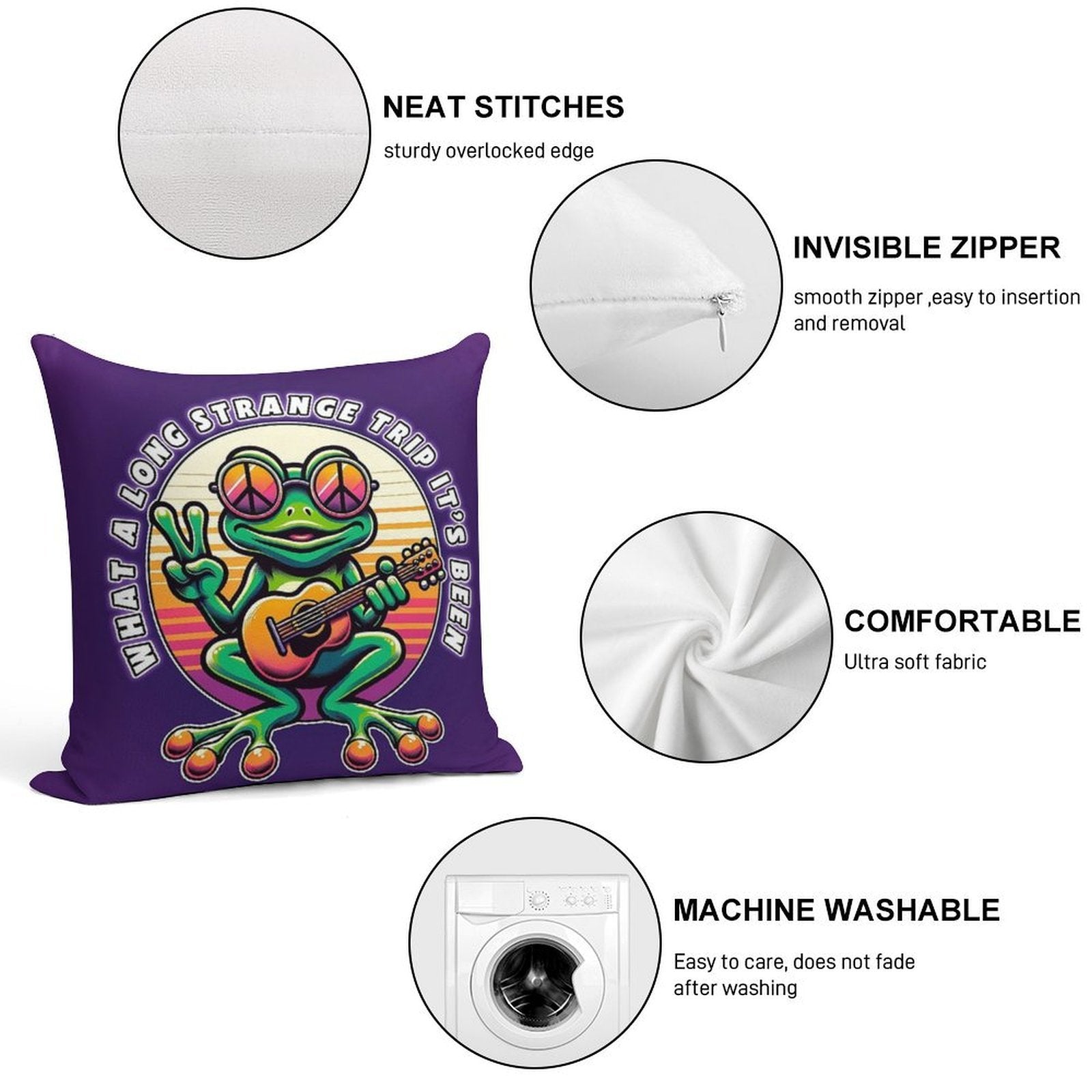 What A Long Strange Trip Soft Gift Ready Throw Pillow