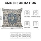Persian Vintage Gray Blue Soft Easy Maintenance Throw Pillow