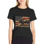 Retro American Cute Animal Bison Lovers Awesome Outfits  Slim-fit Cut T-Shirt