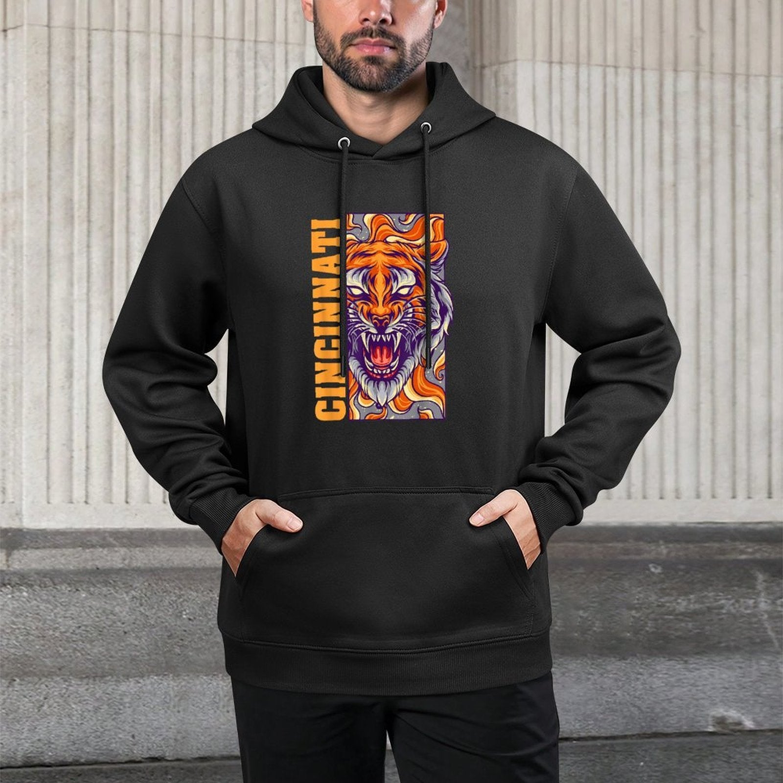 Growling Bengal Tiger Shape Retention Hoodie