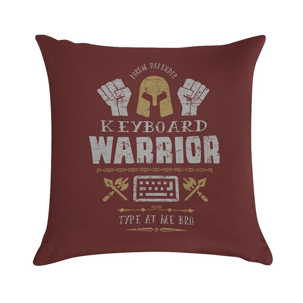 Keyboard Warrior Soft Reinforced Edging Throw Pillow