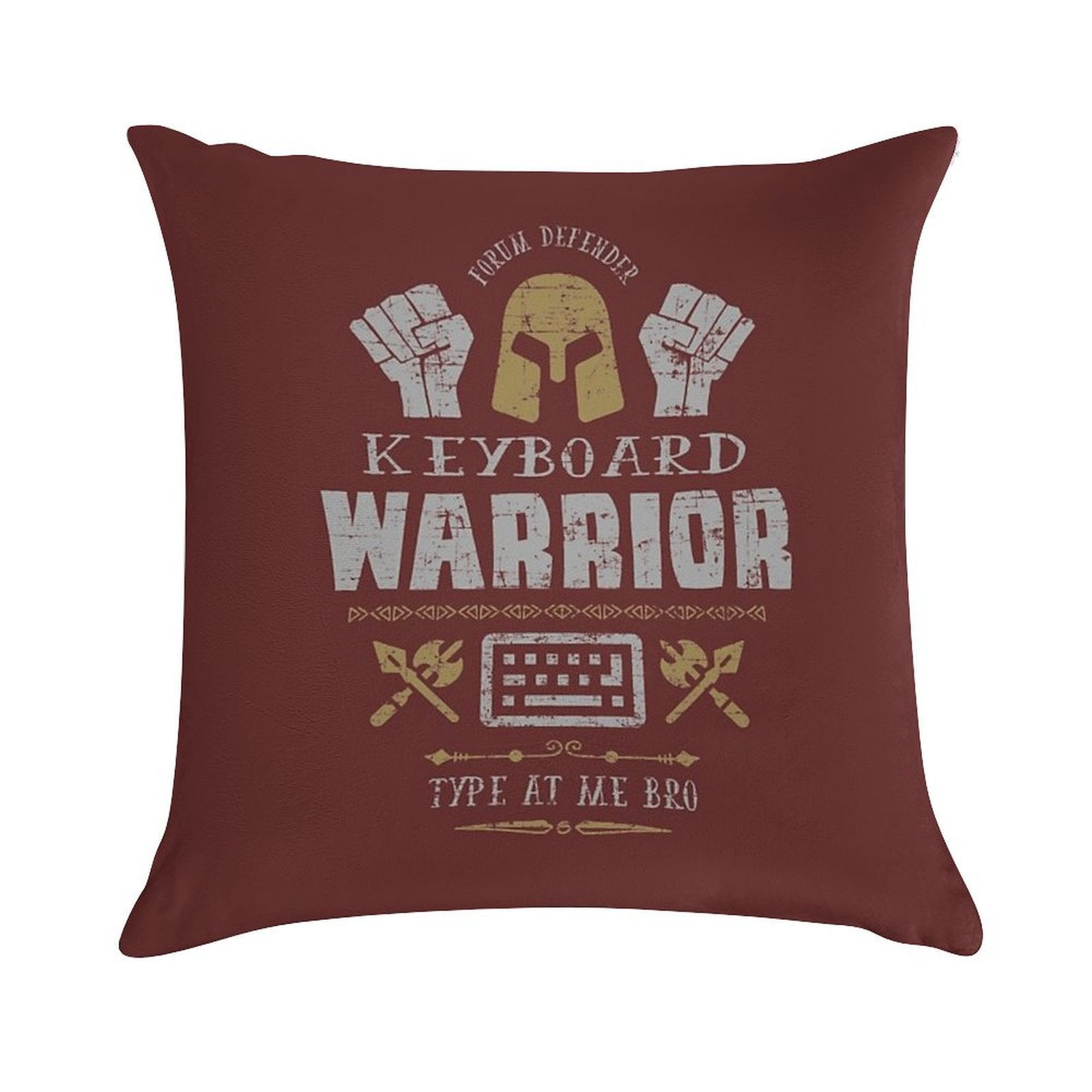 Keyboard Warrior Soft Reinforced Edging Throw Pillow