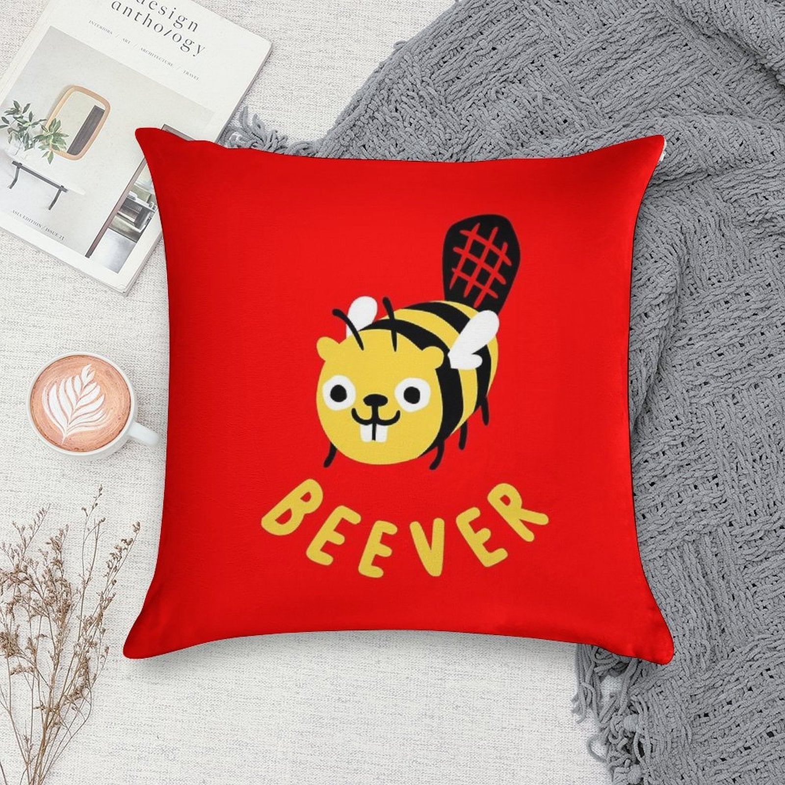 Beever Soft Home Decor Throw Pillow