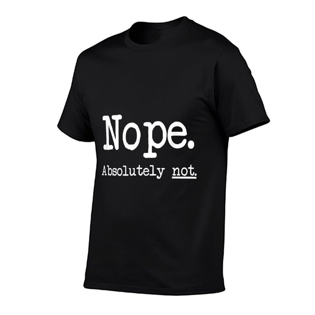 Funny Nope Absolutely Not  Oversized Silhouette T-Shirt