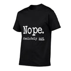 Funny Nope Absolutely Not  Oversized Silhouette T-Shirt