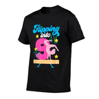 9th Gymnast Birthday Party Nine Year Old Gymnastics Girl  Versatile T-Shirt