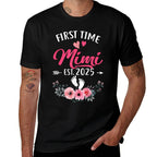 First Time Mimi Promoted To Mimi Est 2025 Mothers Day  Graphic-printed T-Shirt