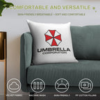 Umbrella Corporation Soft Luxury Feel Throw Pillow