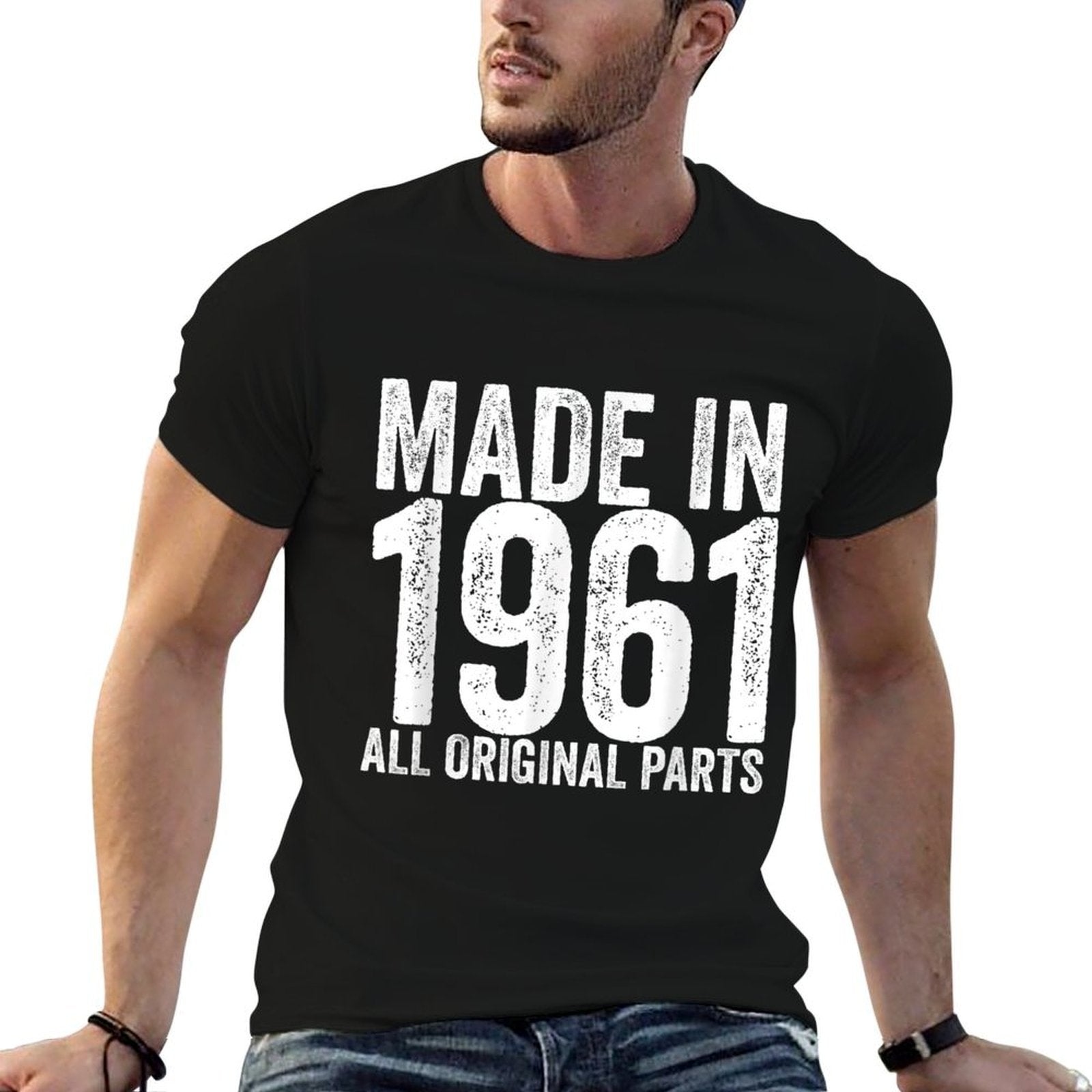 60 Years Old Made In 1961 Funny 60th Birthday  Moisture-wicking T-Shirt