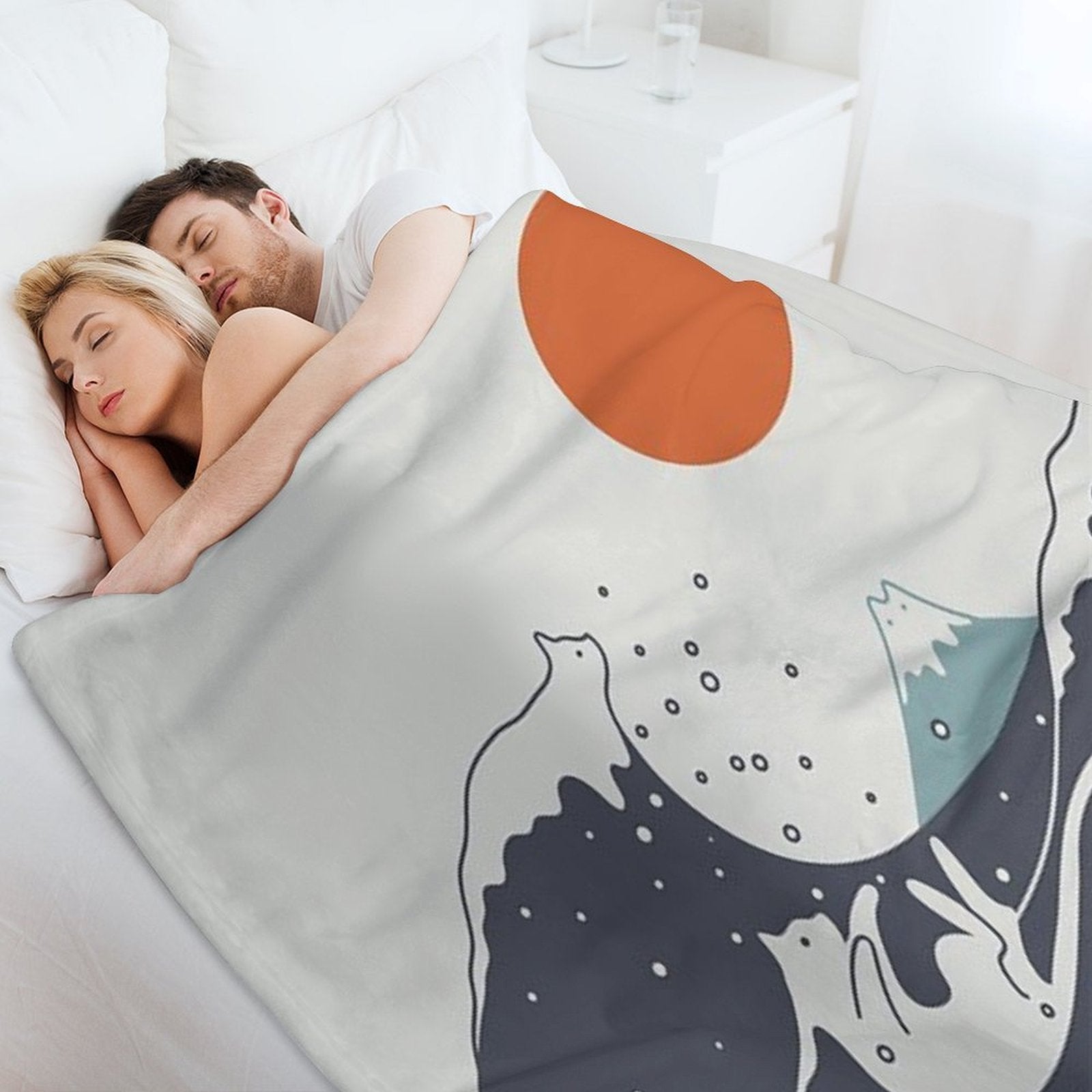 Cat Landscape 55A Multi-functional Throw Blanket