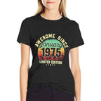 50 Years Old Awesome Since January 1975 50th Birthday Gifts  Slim-fit Cut T-Shirt