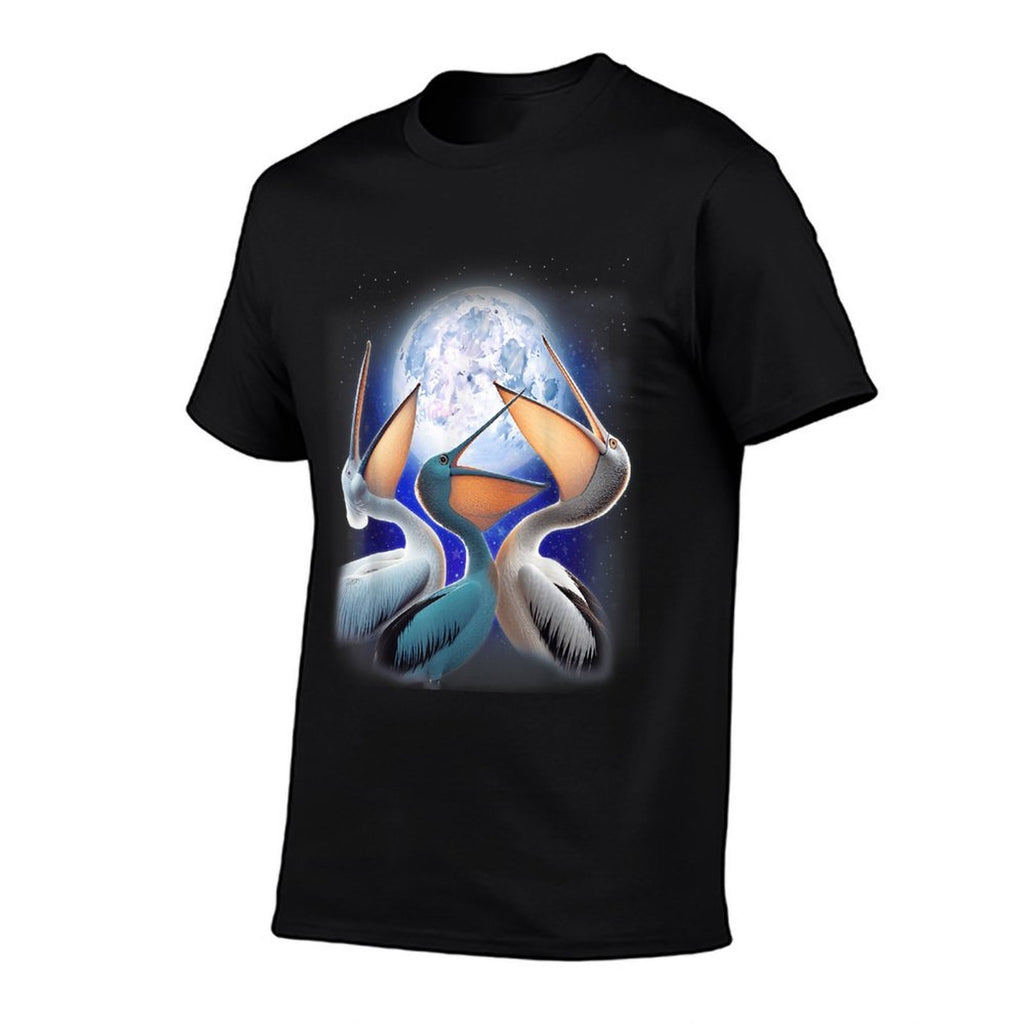 3 Pelicans Howling At The Moon Funny Pelican Bird Lover Kids  Wrinkle-resistant T-Shirt