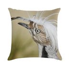 Asian Houbara Bustard Soft High-Density Material Throw Pillow