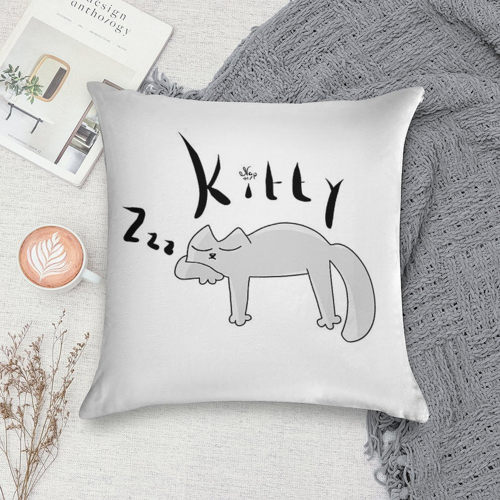 SIMONS Kitty CAT Taking A Nap Soft Reinforced Edging Throw Pillow