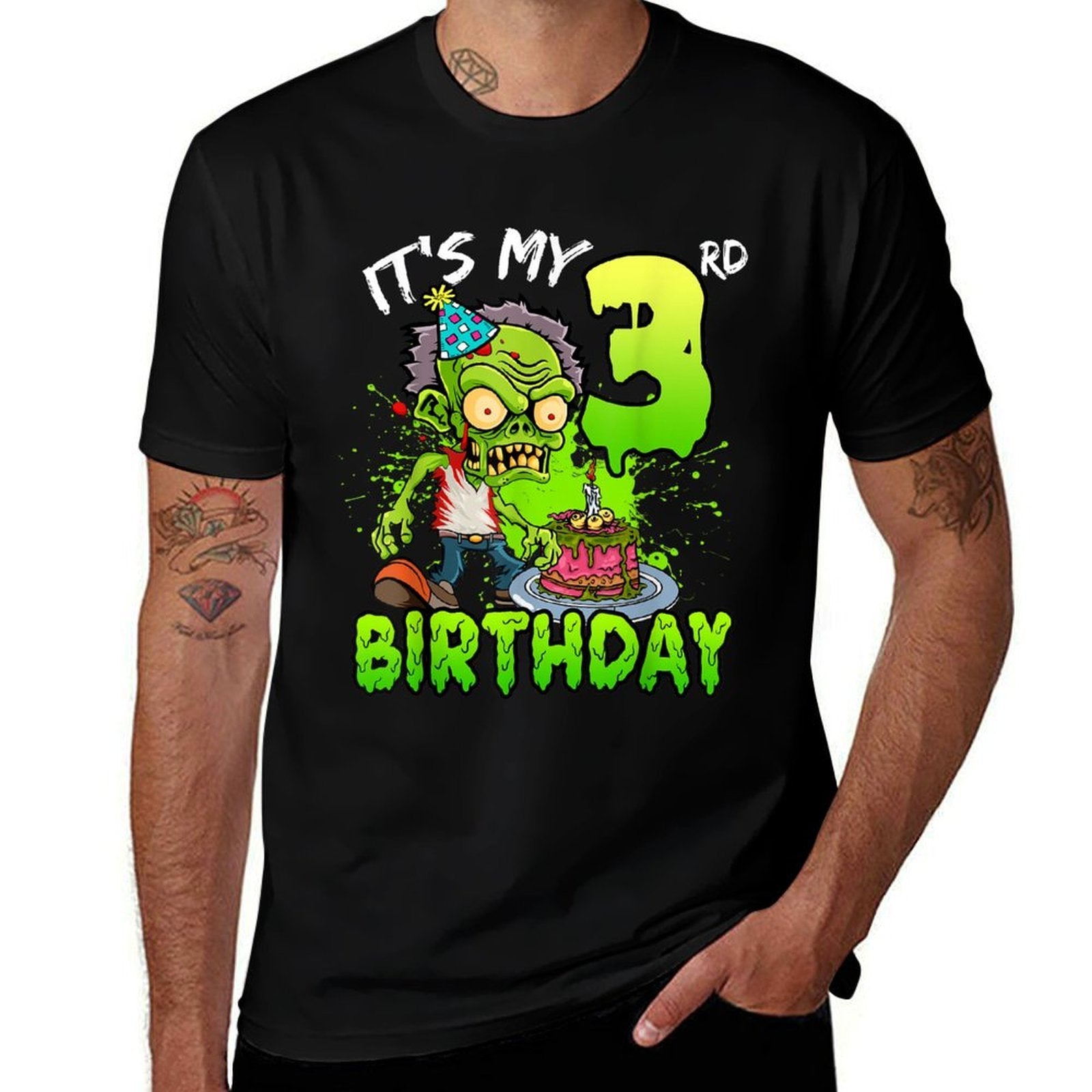 It's My 3rd Birthday Zombie Lover 3 Year Old Boys Girls  Cotton T-Shirt