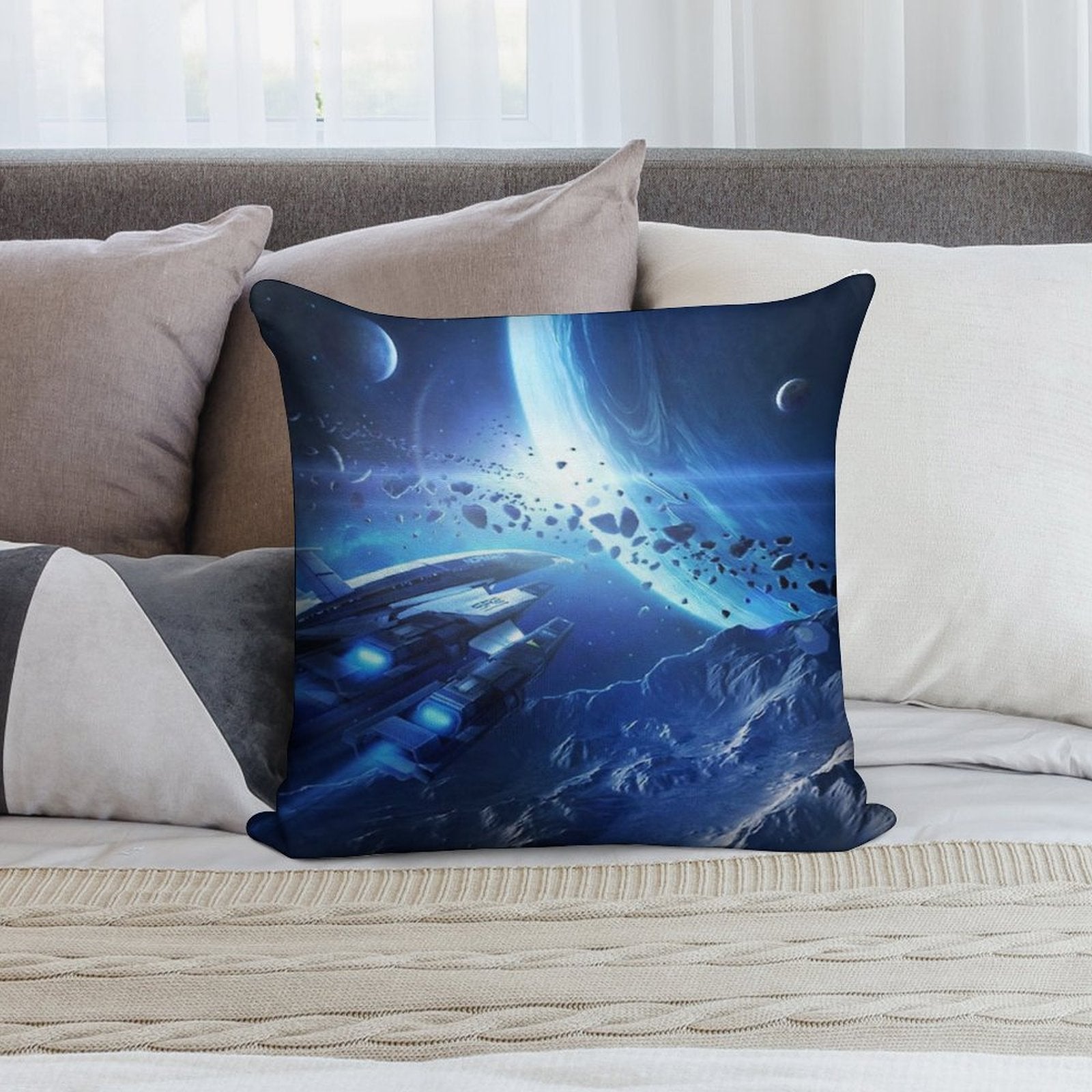 Mass Effect Normandy SR2 Soft Ultra-Soft Texture Throw Pillow
