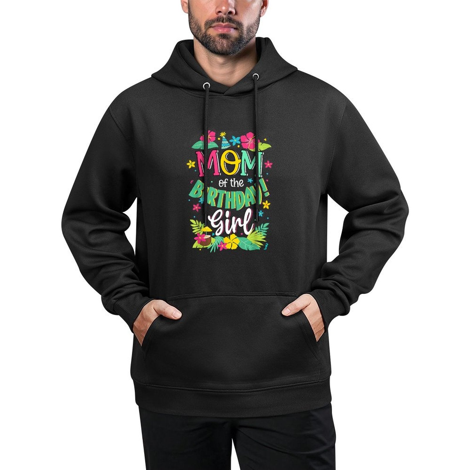 Mom of The Birthday Girl Shirt Mommy Aloha Hawaii Party 1st Breathable Fabric Hoodie