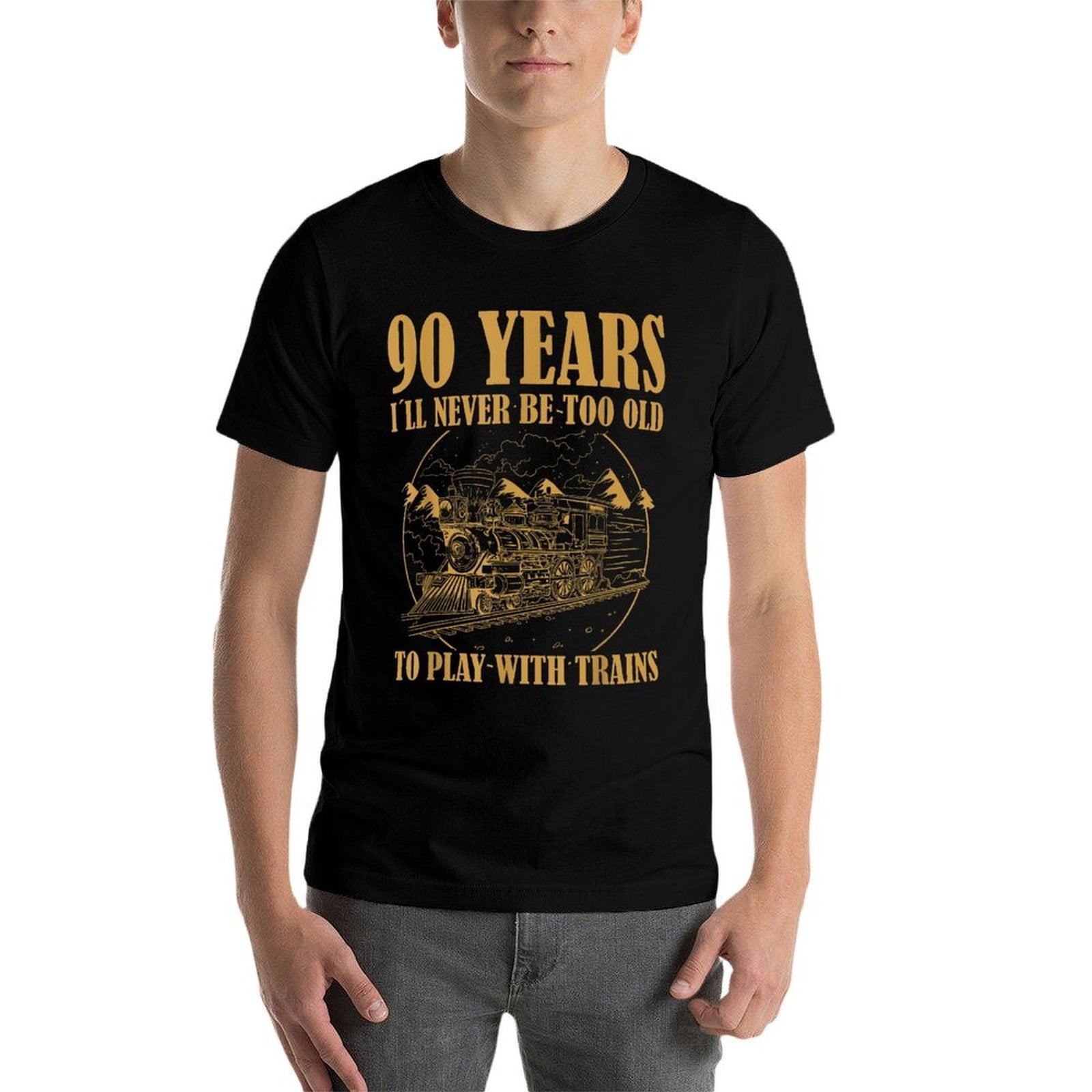 90 Year Old Vintage Railroad Steam Train 90th Birthday  Vintage-inspired T-Shirt