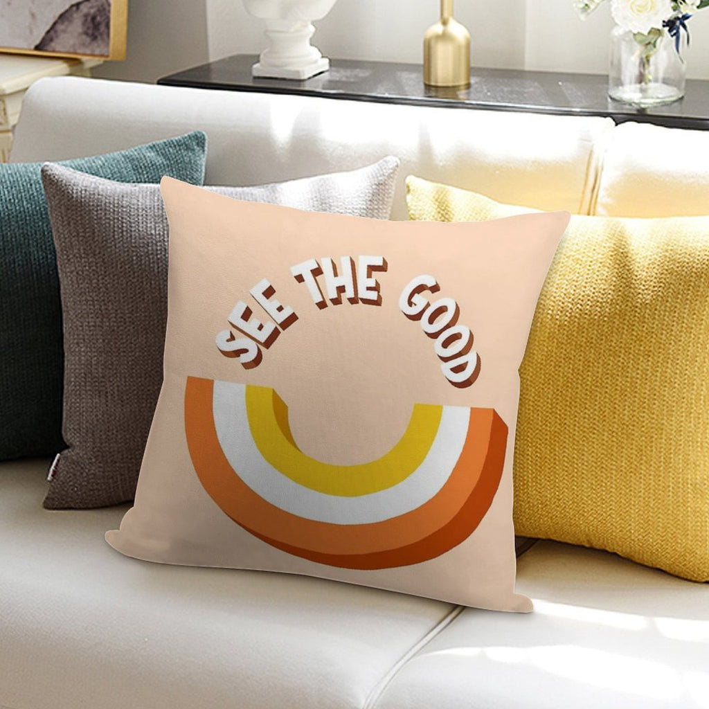 See The Good Rainbow Soft Luxury Feel Throw Pillow