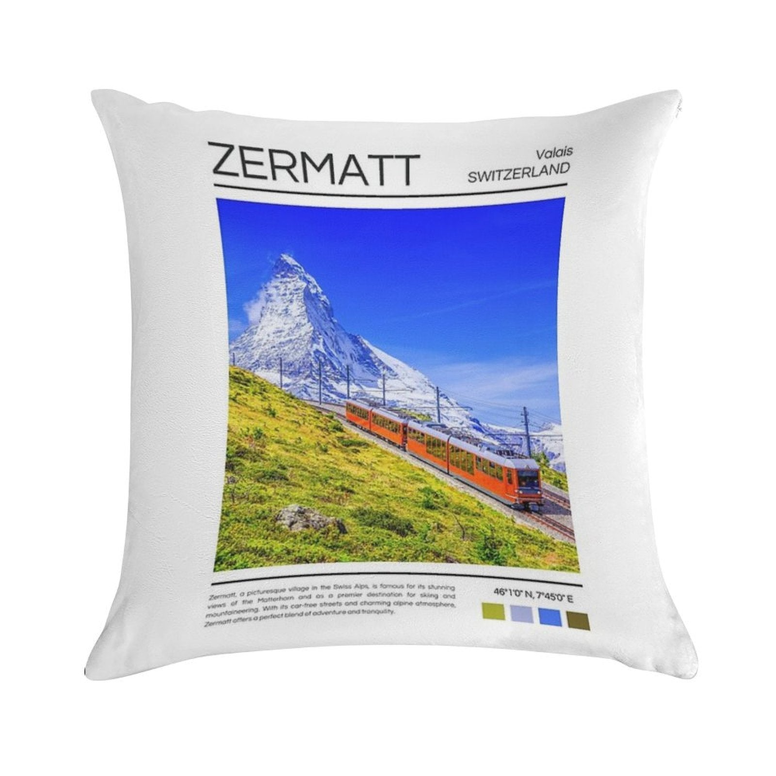 Zermatt - Switzerland - Photography Soft Hidden Zipper Throw Pillow