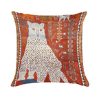 Q'ashqai Snow Leopard Persian Animal Rug Print Soft Skin-Friendly Throw Pillow