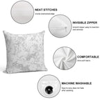 Camouflage Grey White Winter Camo Soft Warmth Comfort Throw Pillow