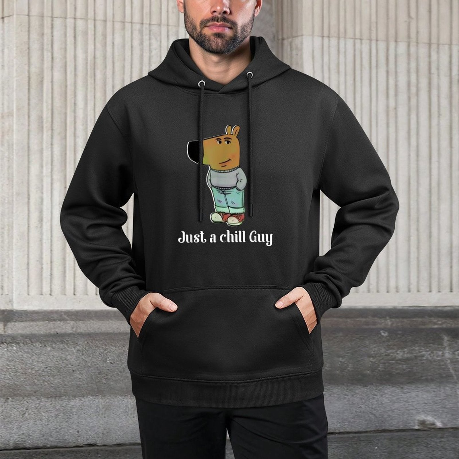Chill Guy Dog Funny Chill Guy Meme for Men Women Kids Breathable Fabric Hoodie