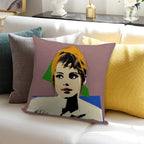 Edie Sedgwick Factory Girl Warhol Graphic Soft Easy Maintenance Throw Pillow