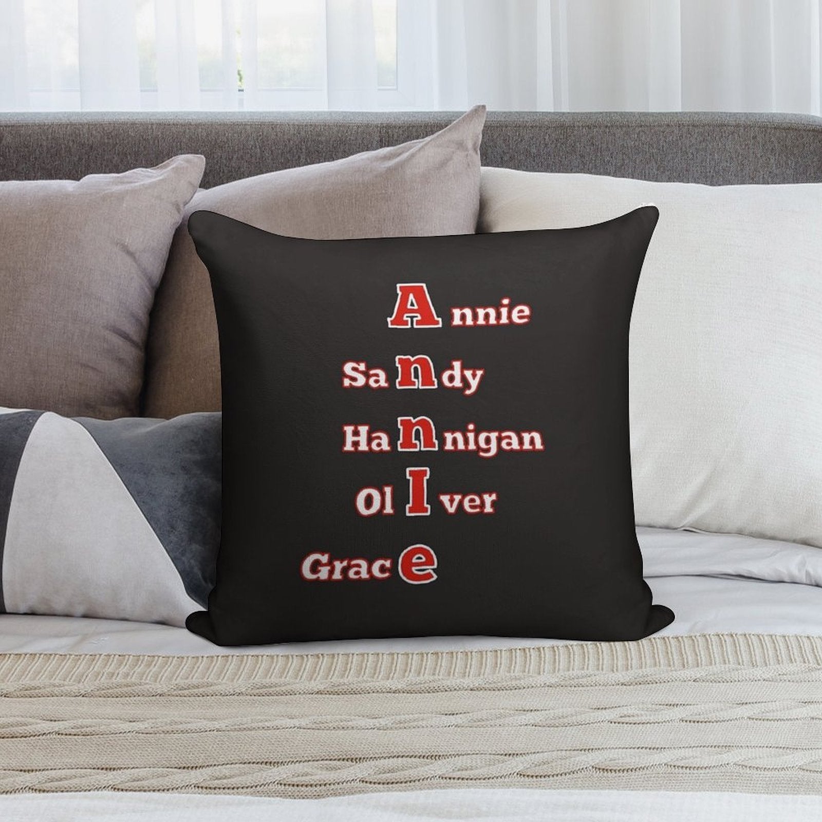 ANNIE Soft High-Density Material Throw Pillow